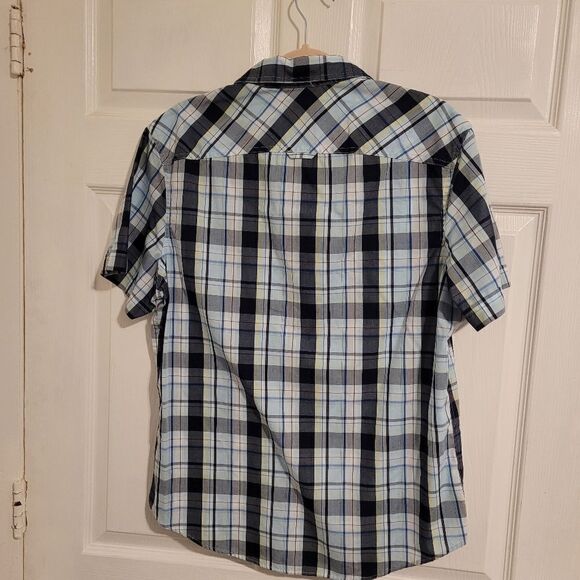 Original Penguin heritage slim fit plaid button up short sleeve shirt - Picture 2 of 6